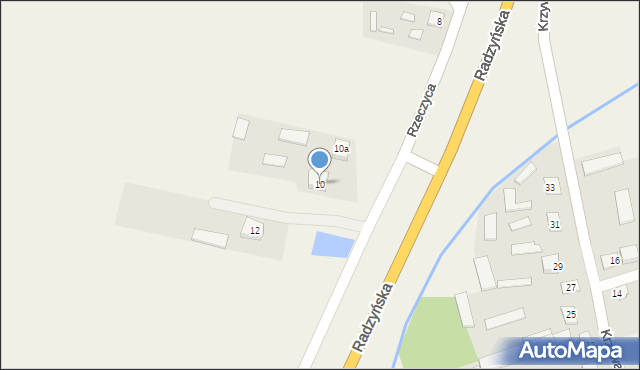 Rzeczyca, Radzyńska, 10, mapa Rzeczyca