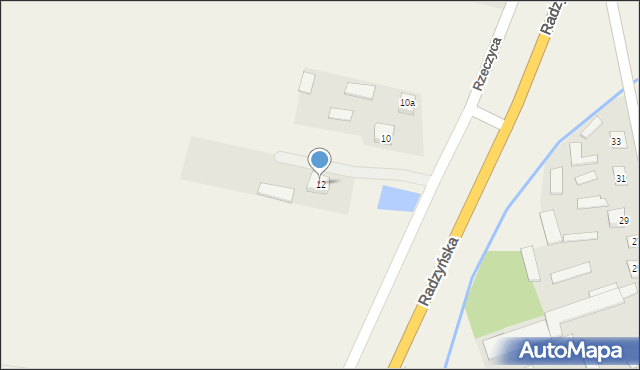 Rzeczyca, Radzyńska, 12, mapa Rzeczyca