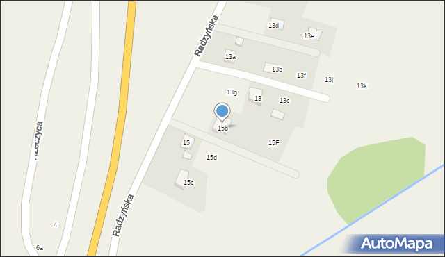 Rzeczyca, Radzyńska, 15b, mapa Rzeczyca
