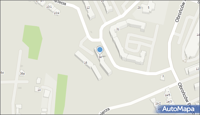 Rzeszów, Raginisa Władysława, mjr., 14, mapa Rzeszów