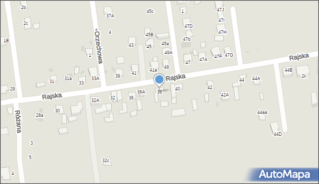 Sędziszów, Rajska, 38, mapa Sędziszów