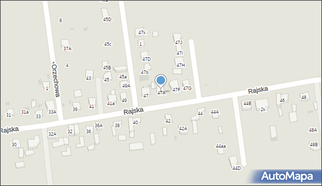 Sędziszów, Rajska, 47A, mapa Sędziszów