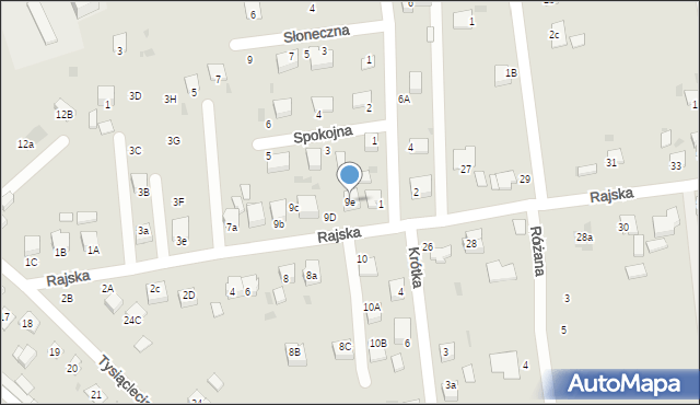 Sędziszów, Rajska, 9e, mapa Sędziszów