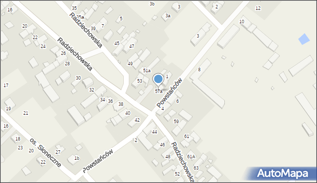 Sidzina, Radziechowska, 57a, mapa Sidzina