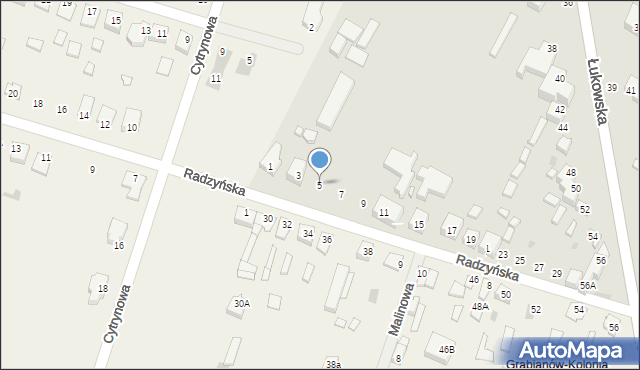 Siedlce, Radzyńska, 5, mapa Siedlce