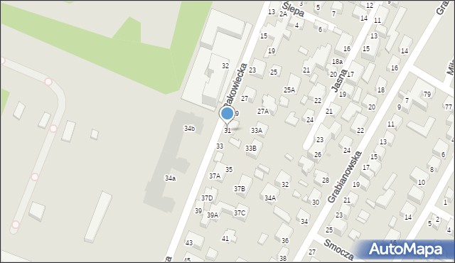 Siedlce, Rakowiecka, 31, mapa Siedlce