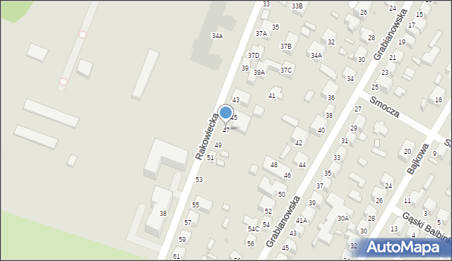 Siedlce, Rakowiecka, 47, mapa Siedlce
