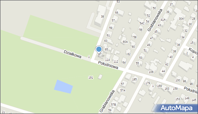 Siedlce, Rakowiecka, 69, mapa Siedlce