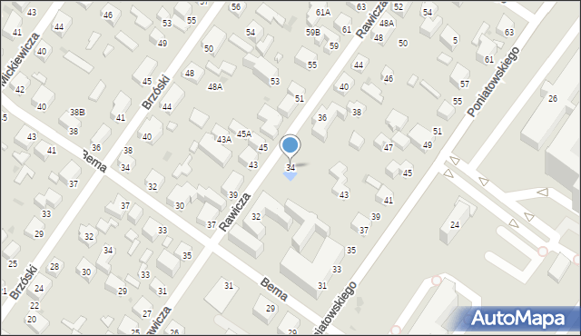 Siedlce, Rawicza Władysława, 34, mapa Siedlce