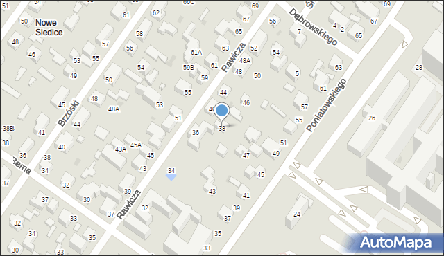 Siedlce, Rawicza Władysława, 38, mapa Siedlce