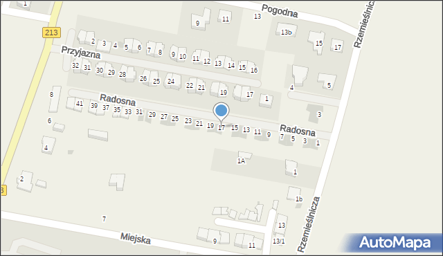 Siemianice, Radosna, 17, mapa Siemianice