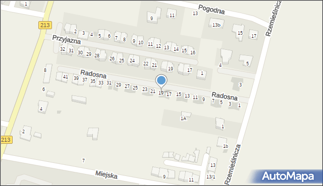 Siemianice, Radosna, 19, mapa Siemianice