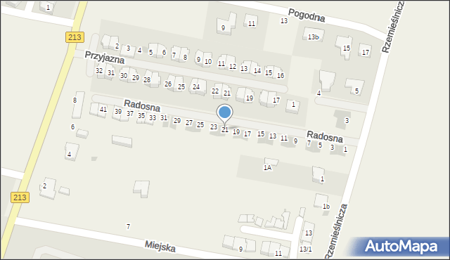 Siemianice, Radosna, 21, mapa Siemianice