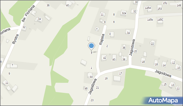 Siepraw, Rajska, 3, mapa Siepraw