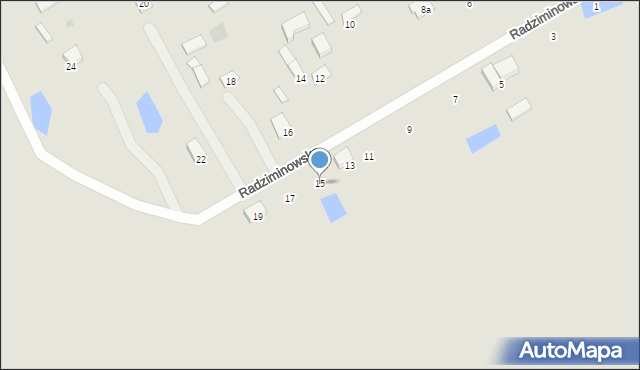 Sieradz, Radziminowska, 15, mapa Sieradz