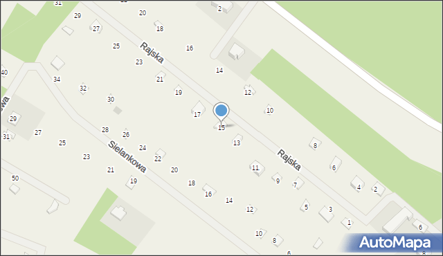 Sikorzyno, Rajska, 15, mapa Sikorzyno