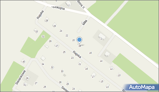 Sikorzyno, Rajska, 18, mapa Sikorzyno