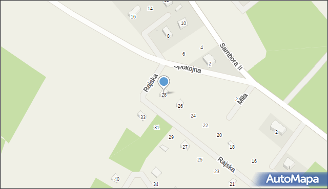 Sikorzyno, Rajska, 28, mapa Sikorzyno