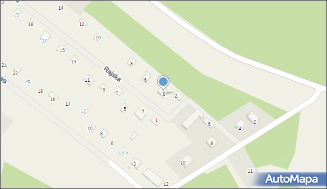 Sikorzyno, Rajska, 4, mapa Sikorzyno