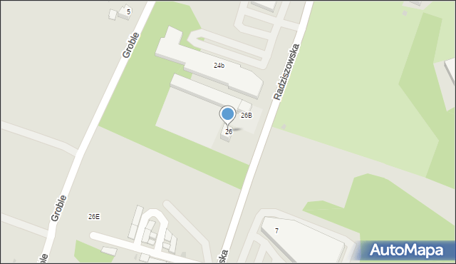 Skawina, Radziszowska, 26, mapa Skawina