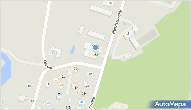 Skawina, Radziszowska, 26a, mapa Skawina
