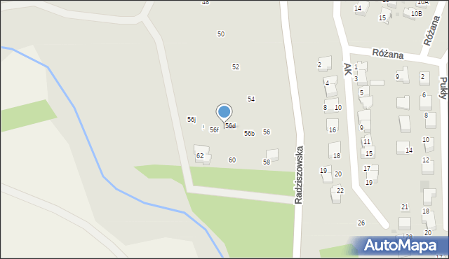 Skawina, Radziszowska, 56e, mapa Skawina