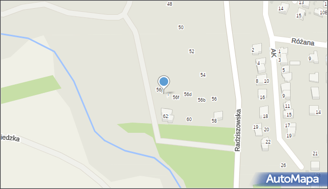 Skawina, Radziszowska, 56h, mapa Skawina