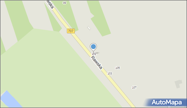 Skierniewice, Rawska, 101, mapa Skierniewic