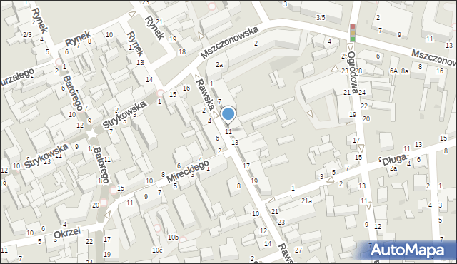 Skierniewice, Rawska, 11, mapa Skierniewic