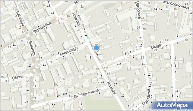 Skierniewice, Rawska, 19, mapa Skierniewic
