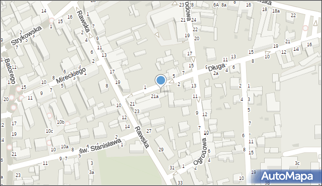 Skierniewice, Rawska, 21b, mapa Skierniewic