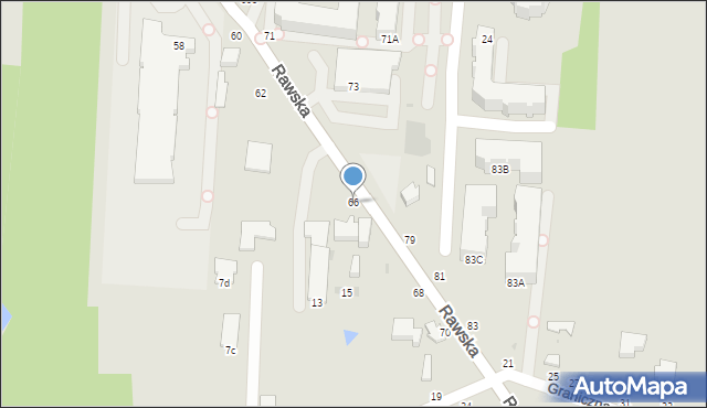 Skierniewice, Rawska, 66, mapa Skierniewic