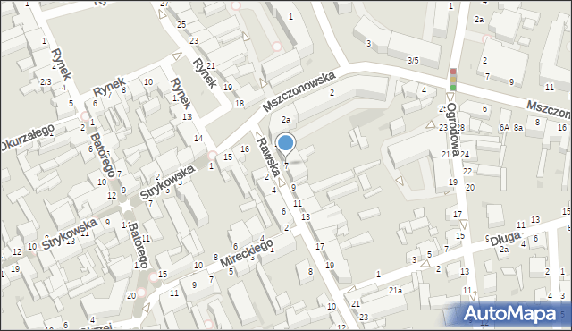 Skierniewice, Rawska, 7, mapa Skierniewic