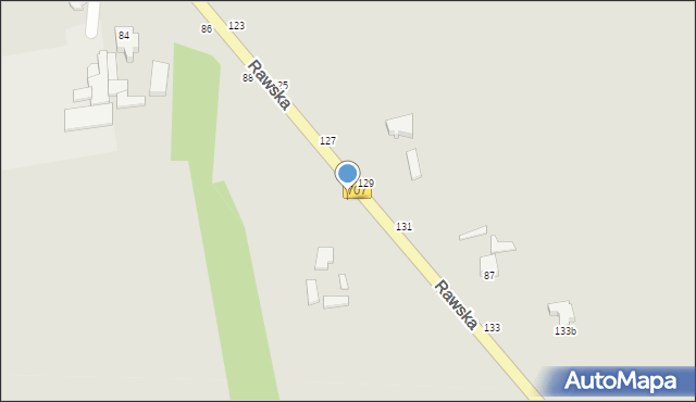 Skierniewice, Rawska, 90, mapa Skierniewic