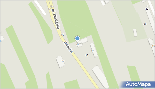 Skierniewice, Rawska, 93, mapa Skierniewic