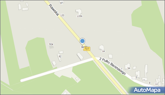 Skierniewice, Rawska, 94, mapa Skierniewic