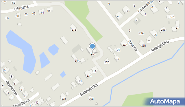 Skoki, Rakojedzka, 17A, mapa Skoki