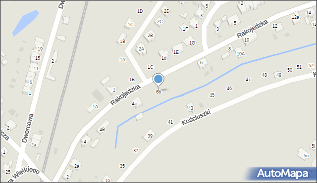 Skoki, Rakojedzka, 6b, mapa Skoki