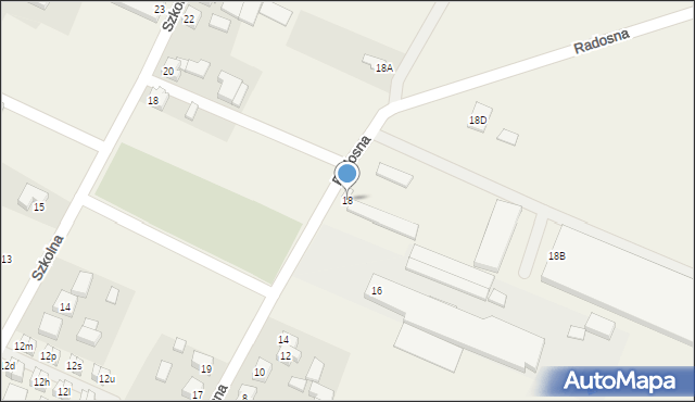 Słupia pod Kępnem, Radosna, 18, mapa Słupia pod Kępnem