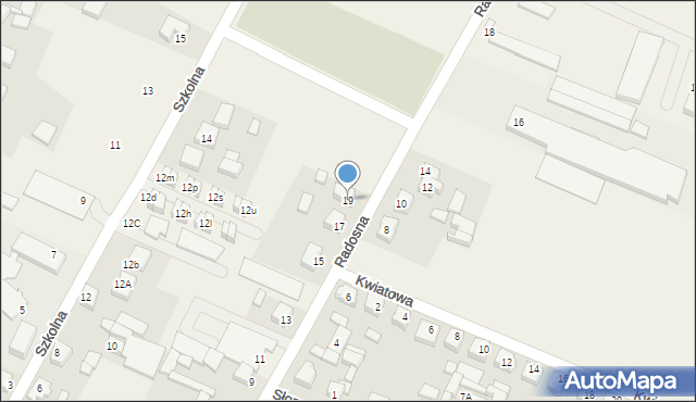 Słupia pod Kępnem, Radosna, 19, mapa Słupia pod Kępnem