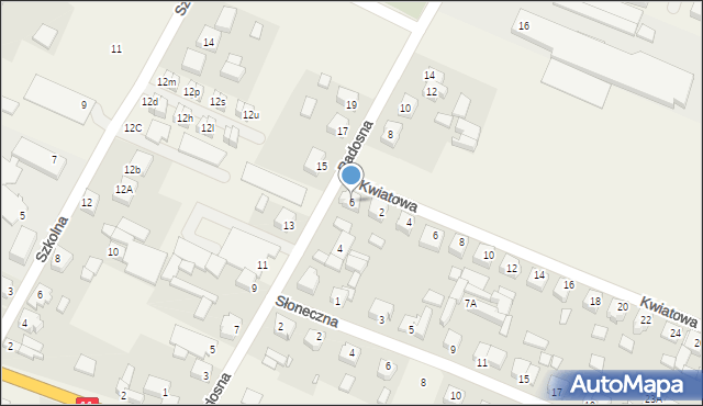 Słupia pod Kępnem, Radosna, 6, mapa Słupia pod Kępnem