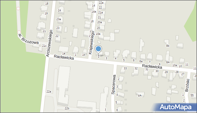 Słupsk, Racławicka, 2, mapa Słupska