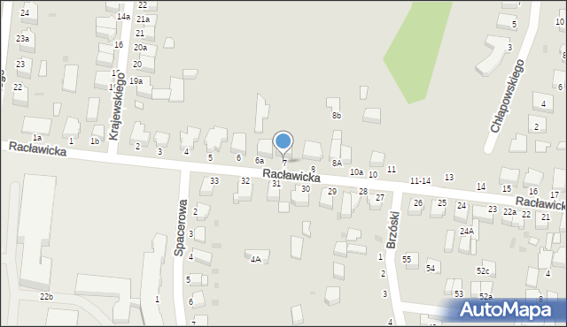 Słupsk, Racławicka, 7, mapa Słupska