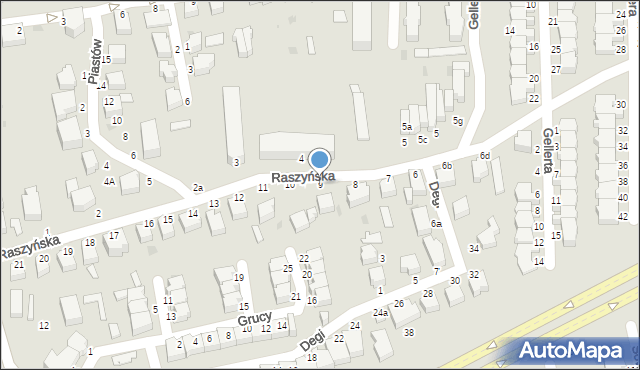 Słupsk, Raszyńska, 9, mapa Słupska