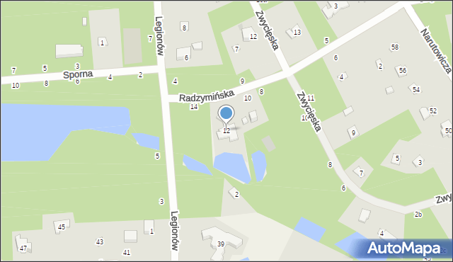 Sokolniki-Las, Radzymińska, 12, mapa Sokolniki-Las