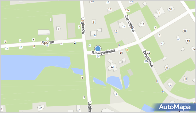 Sokolniki-Las, Radzymińska, 14, mapa Sokolniki-Las