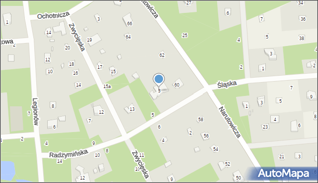 Sokolniki-Las, Radzymińska, 3, mapa Sokolniki-Las