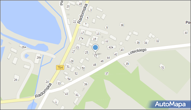 Solec nad Wisłą, Radomska, 23, mapa Solec nad Wisłą