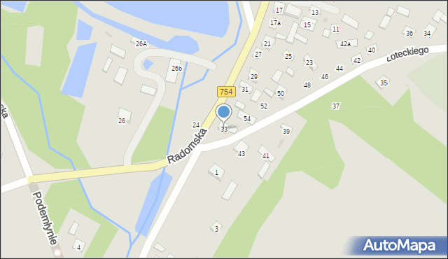 Solec nad Wisłą, Radomska, 33, mapa Solec nad Wisłą