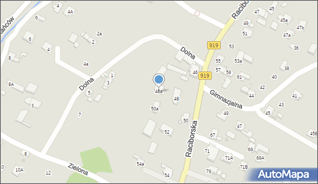 Sośnicowice, Raciborska, 48a, mapa Sośnicowice